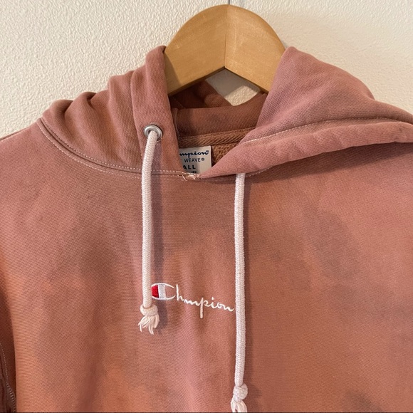 Champion Reverse Weave Pink Tie Dye Hoodie Embroidered-Small - Picture 3 of 11